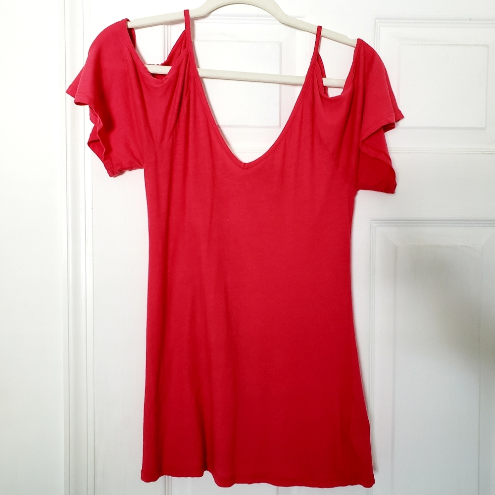 bobi Cold Shoulder Flowy Top Medium